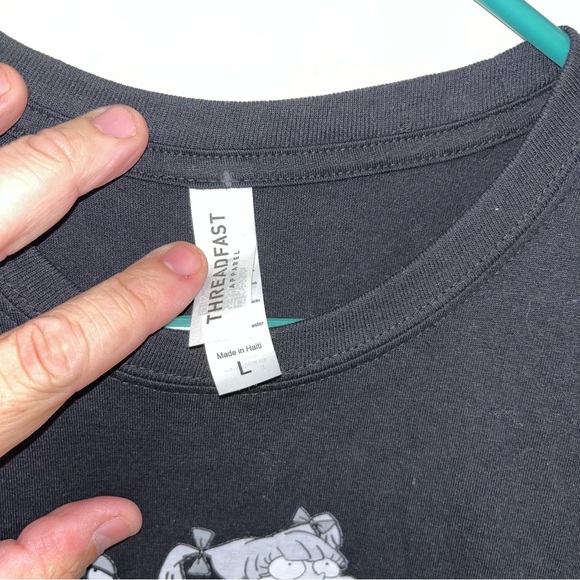 Threadfast Apparel Mens T Shirt Black Nickelodeon Characters 2021 Cotton Blend L - Picture 4 of 5